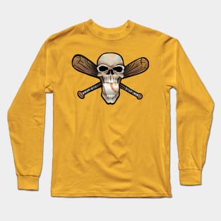 Baseball Skull Long Sleeve T-Shirt